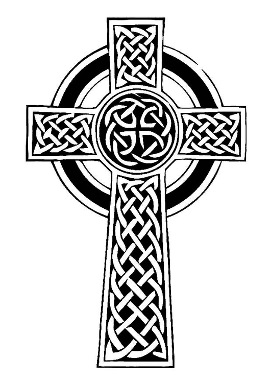 Malvorlage  keltisches Kreuz