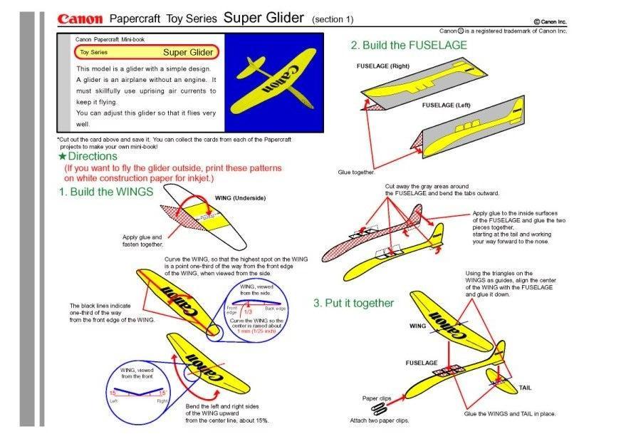 Basteln segelflugzeug 1