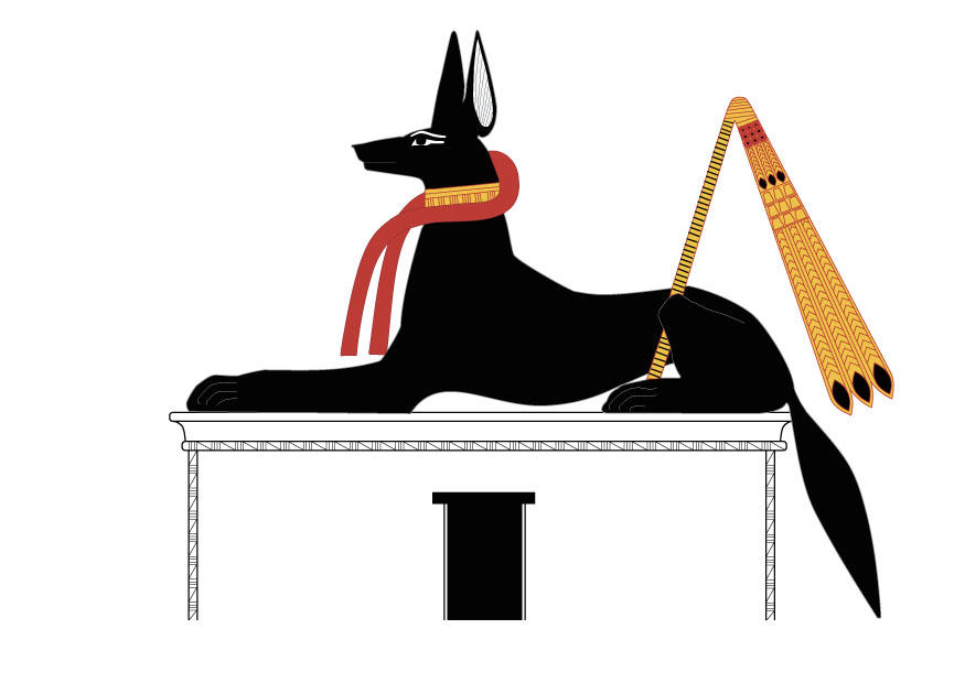 Bild anubis und jakhals