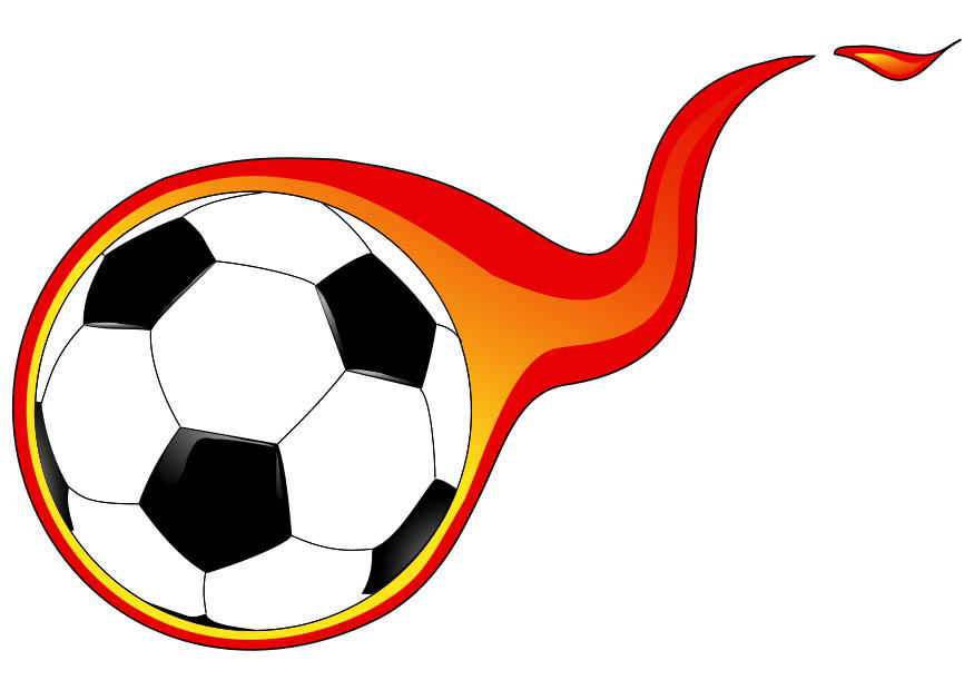 Bild ball mit flamme