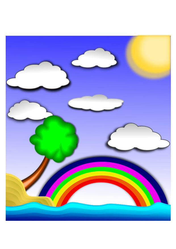 Bild regenbogenlandschaft