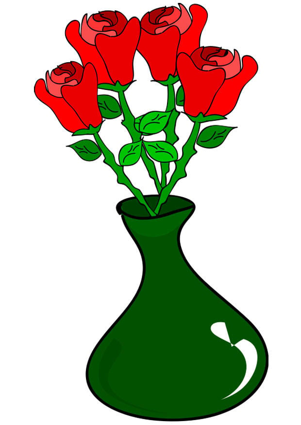 Bild rosen in vase