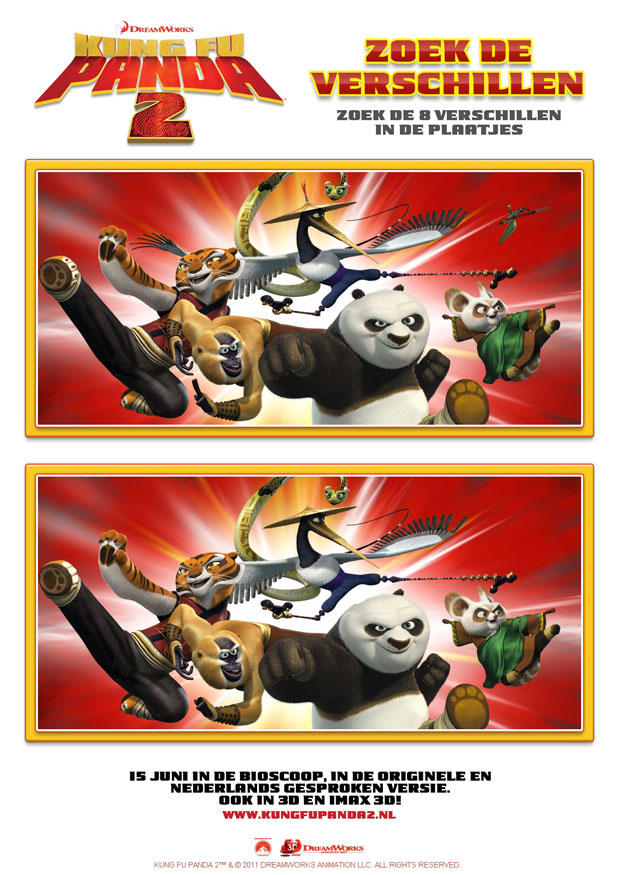 Bild suche die unterschiede - kung fu panda 2