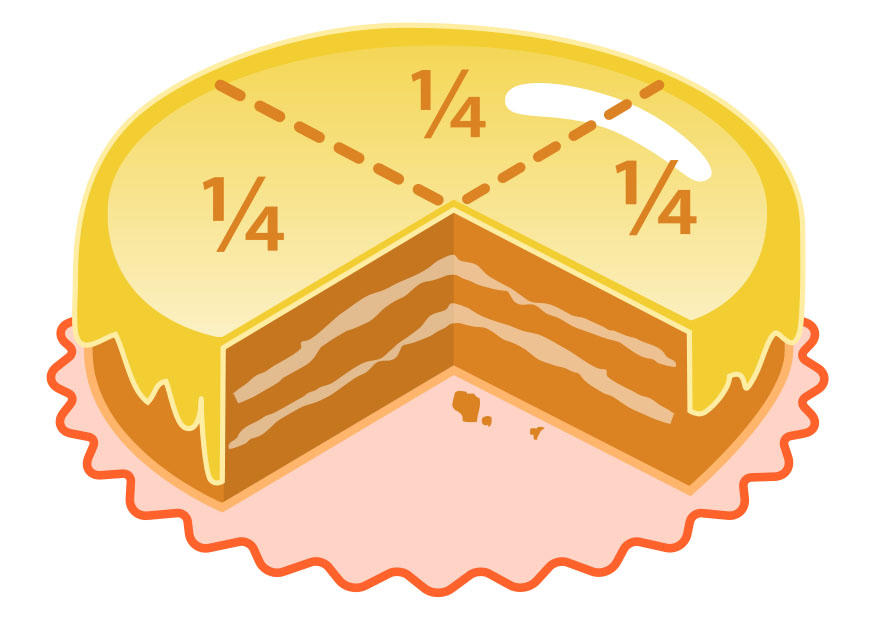 Bild torte - ein viertel stA¼ck