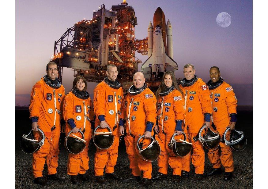 Foto bemanning des space shuttle