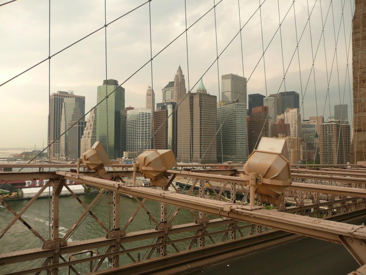 Foto new york - brooklyn bridge and manhattan