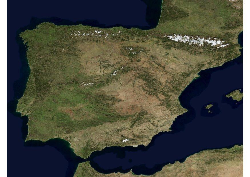 Foto satellitenfoto spanien