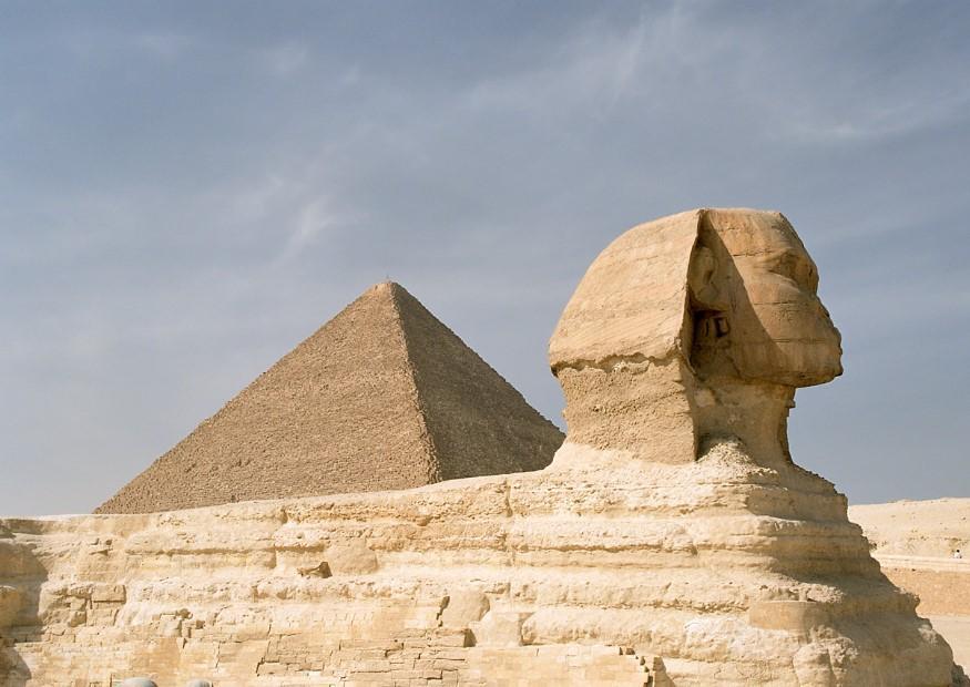 Foto sphinx in gizeh