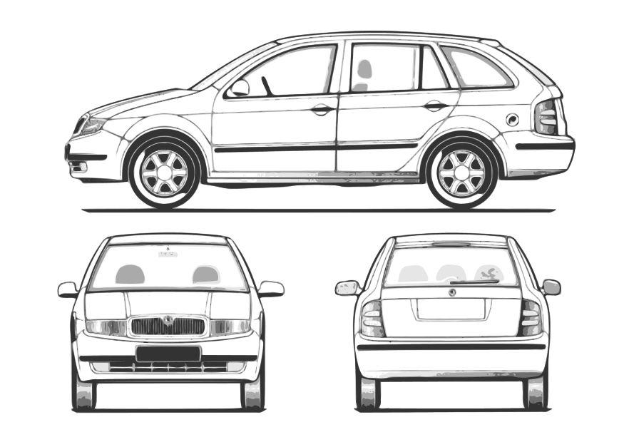 Malvorlage  auto - fabia