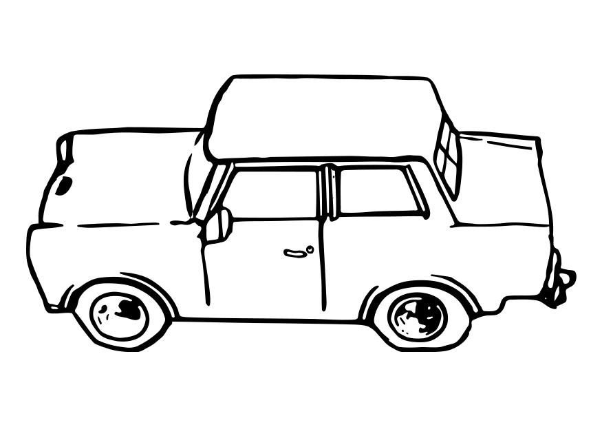 Malvorlage  auto - trabant