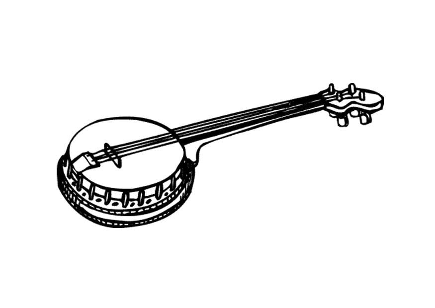 Malvorlage  banjo