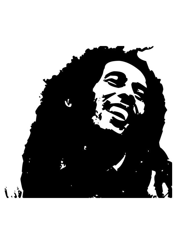 Malvorlage  bob marley