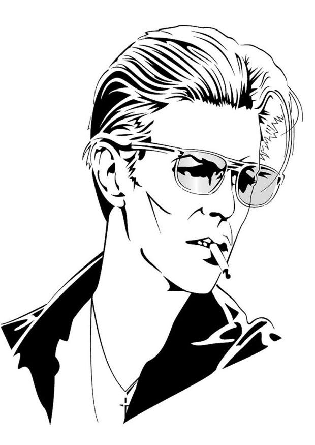 Malvorlage  david bowie