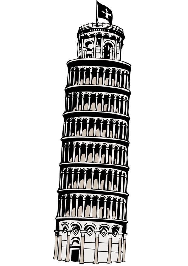 Malvorlage  der turm von pisa