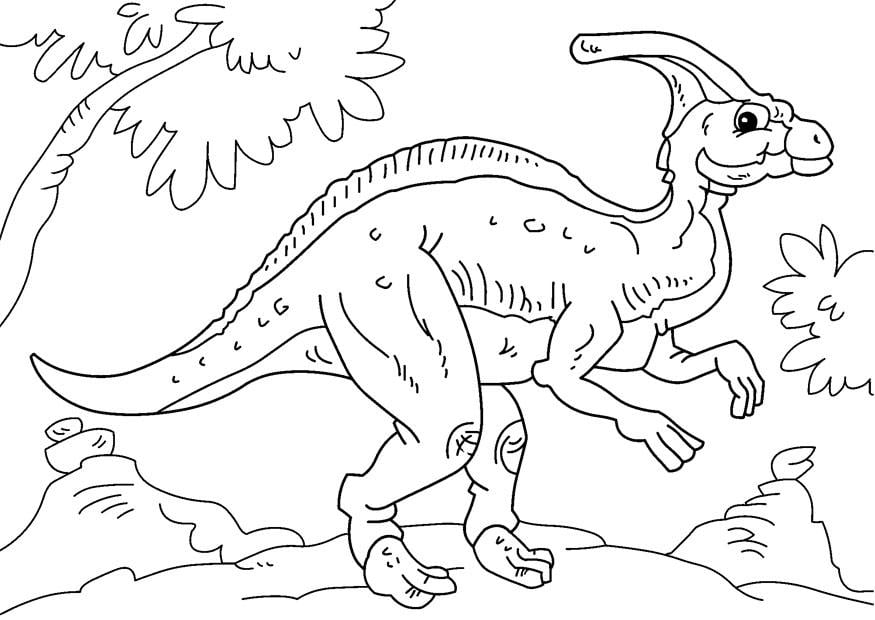 Malvorlage  dinosaurier - parasaurolophus