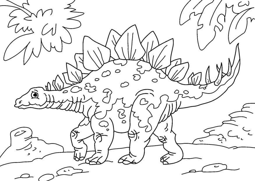 Malvorlage  dinosaurier - stegosaurus