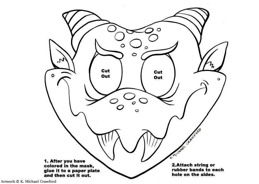 Malvorlage  drachenmaske