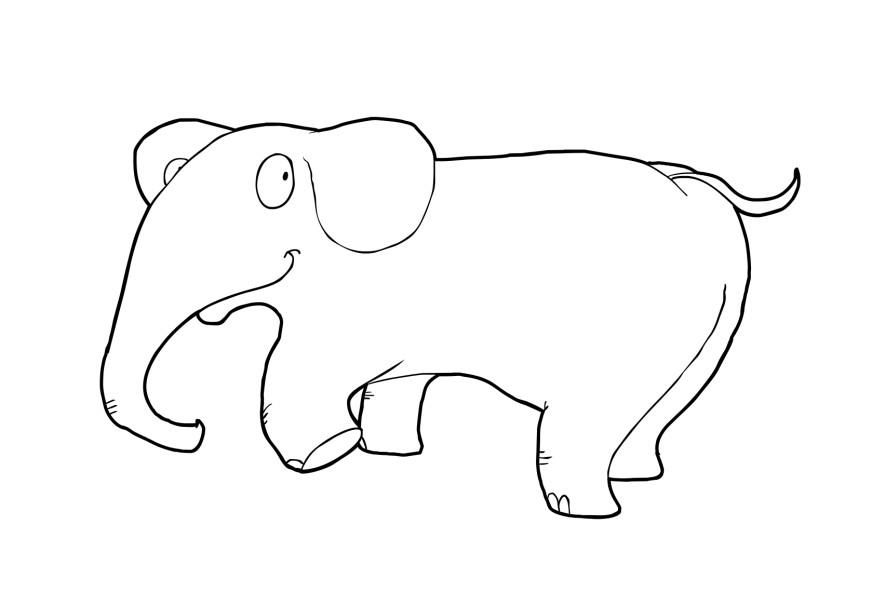 Malvorlage  elefant