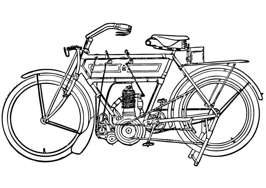 Malvorlage  fahrrad mit hilfsmotor