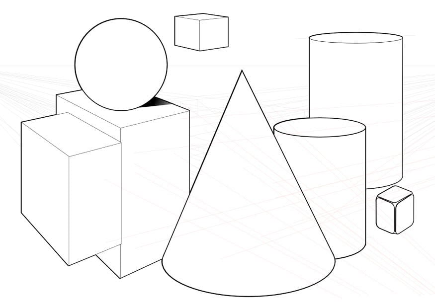 Malvorlage  geometrische formen