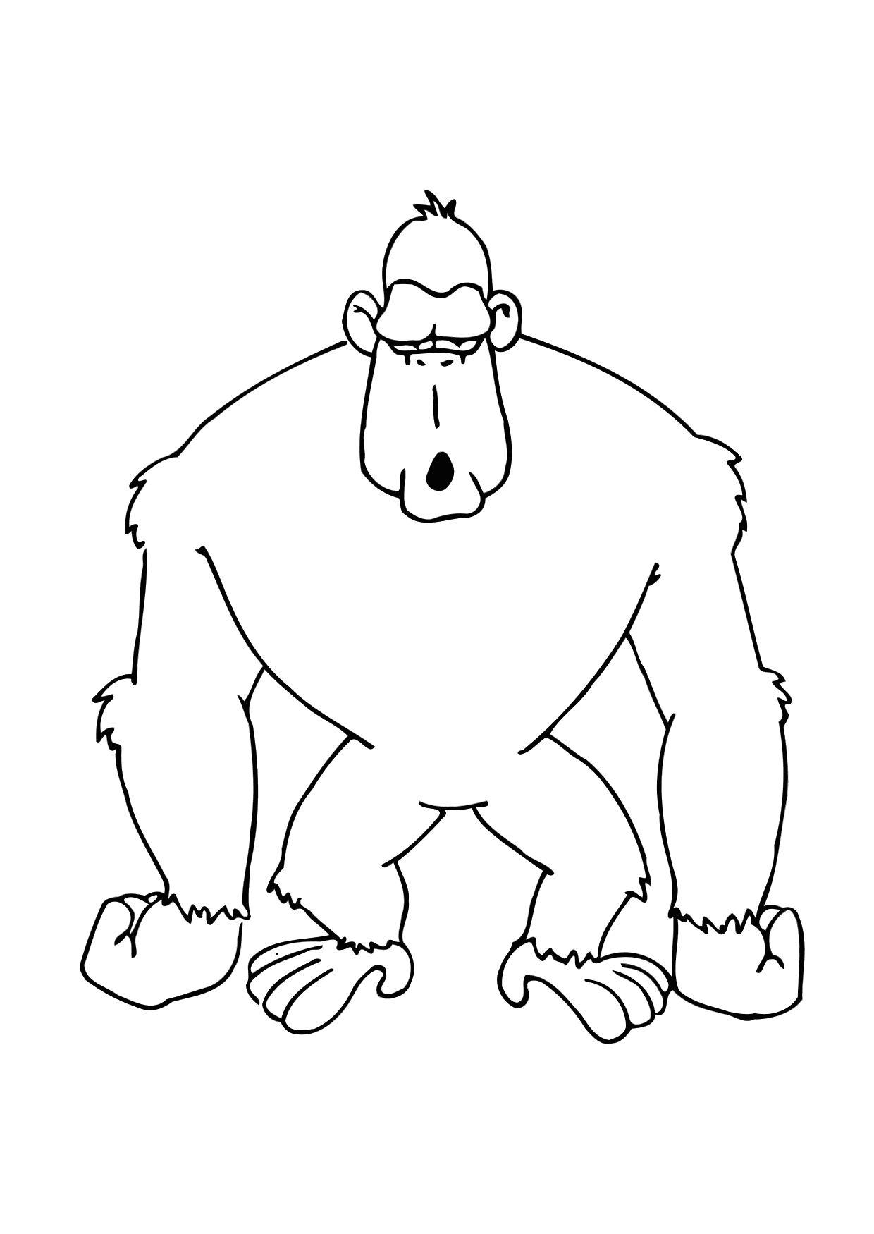 Malvorlage  gorilla