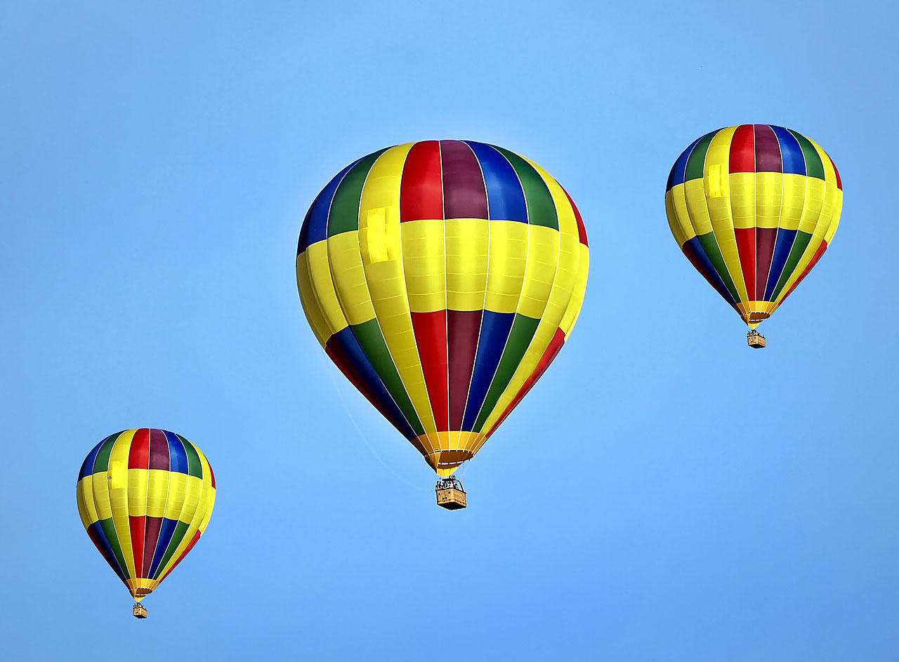 Malvorlage  heiAŸluftballon