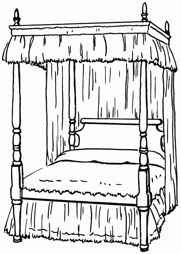 Malvorlage  himmelbett