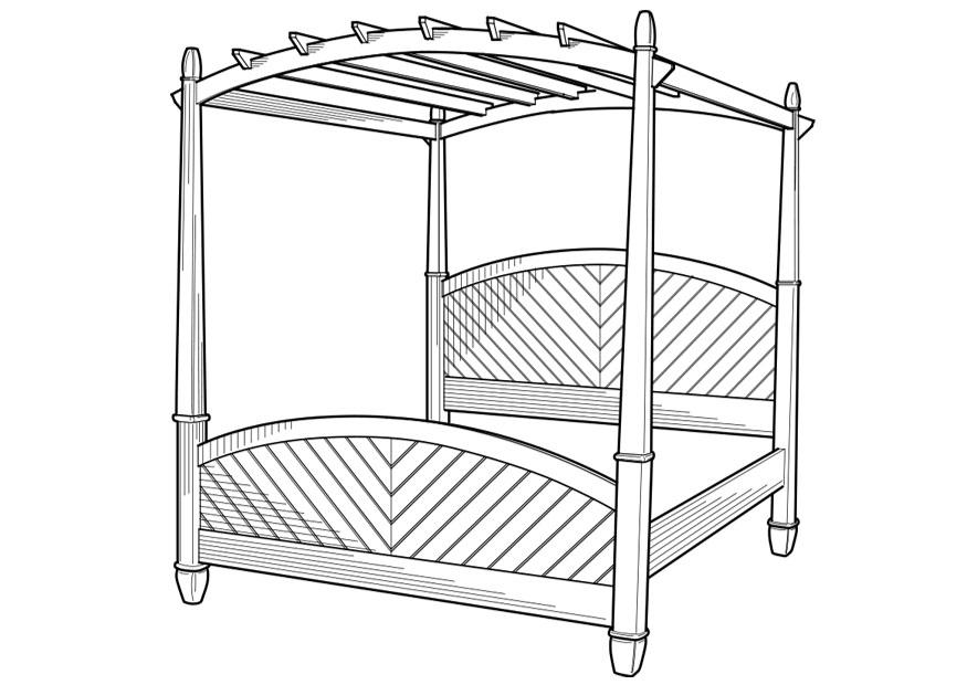 Malvorlage  himmelbett