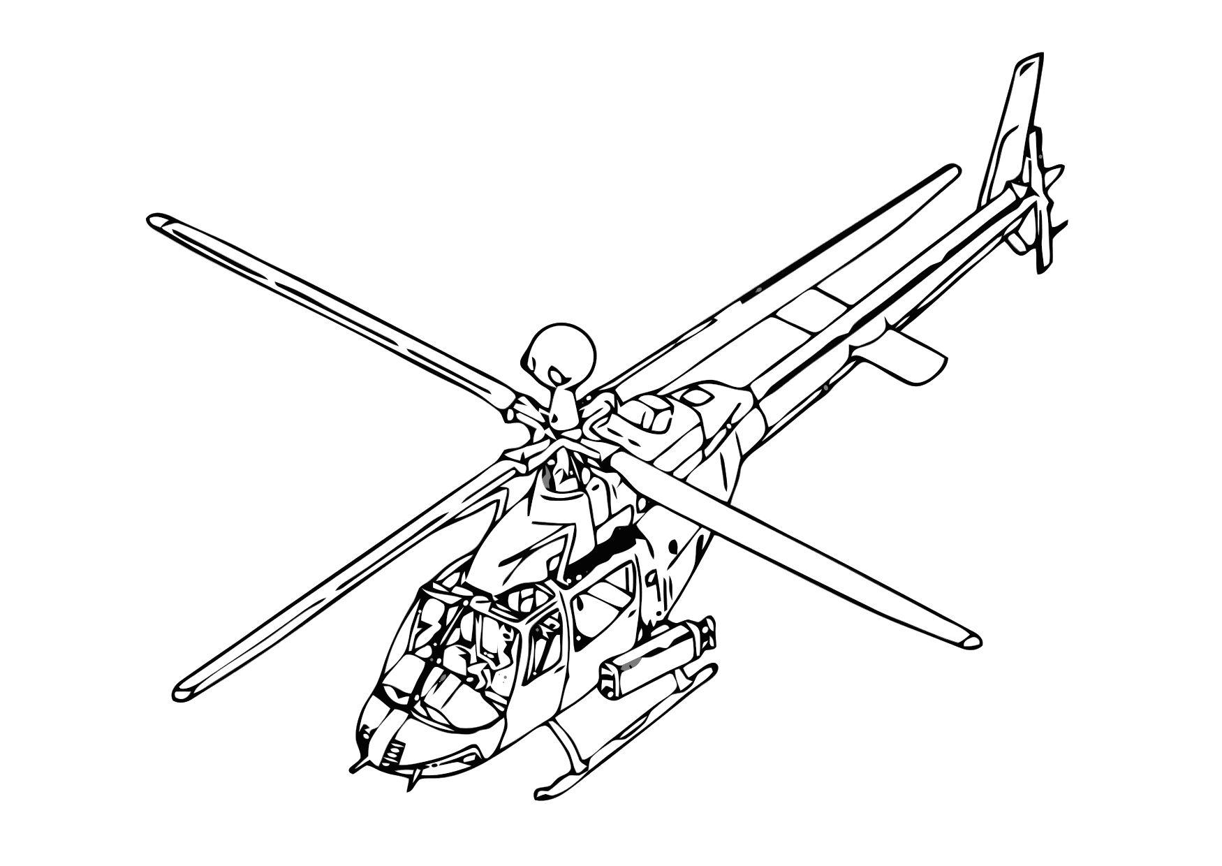 Malvorlage  hubschrauber