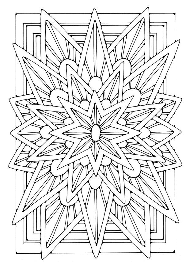 Malvorlage  mandala - stern