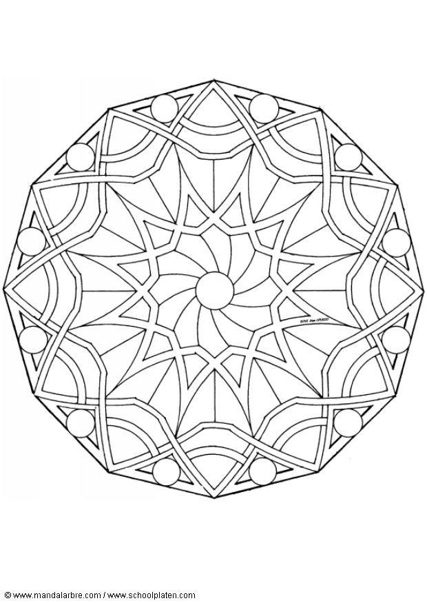 Malvorlage  mandala 1502z