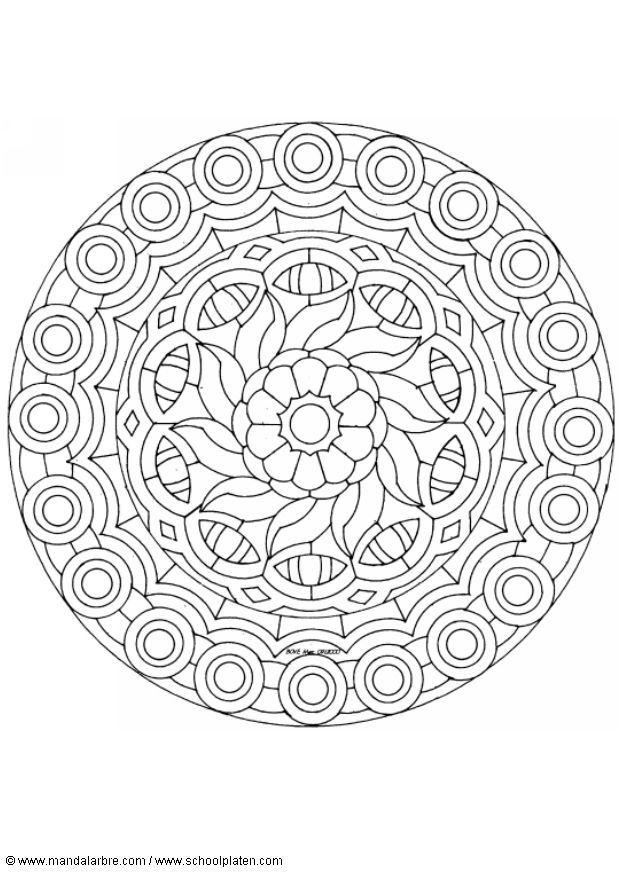 Malvorlage  mandala 1602b