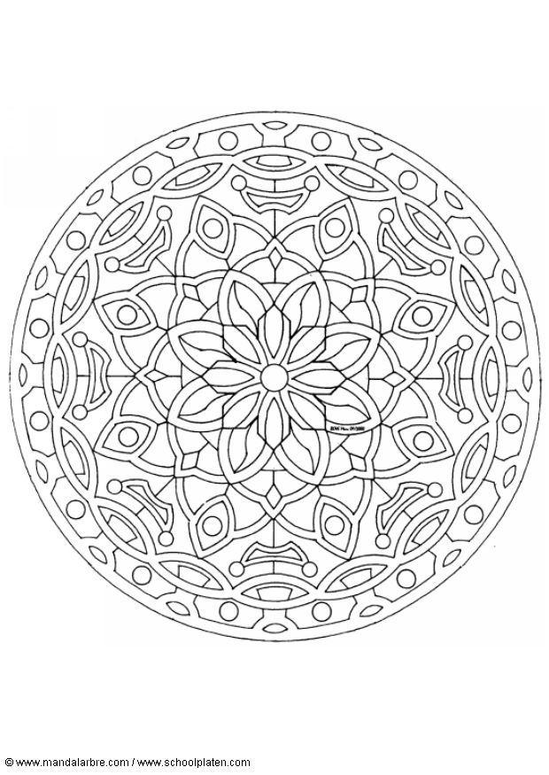 Malvorlage  mandala 1602c