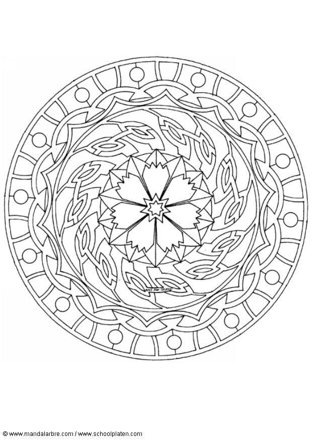 Malvorlage  mandala 1602d