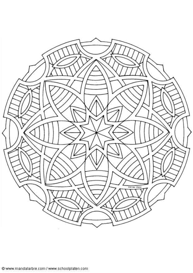 Malvorlage  mandala-1602f