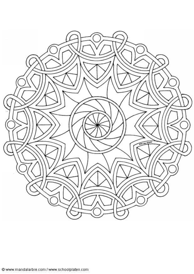 Malvorlage  mandala-1602g