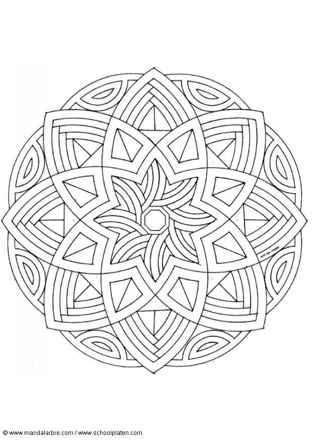 Malvorlage  mandala 1602l