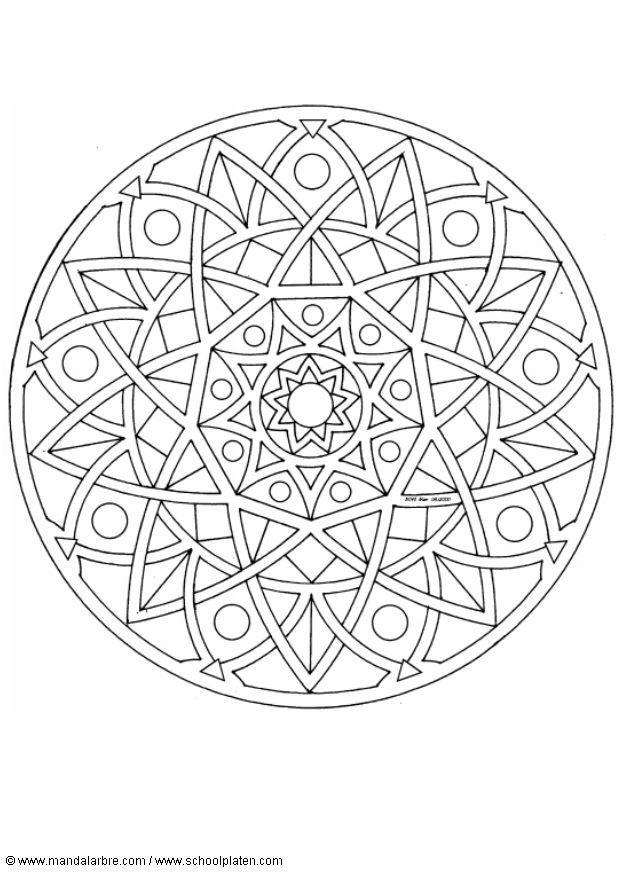 Malvorlage  mandala-1702c