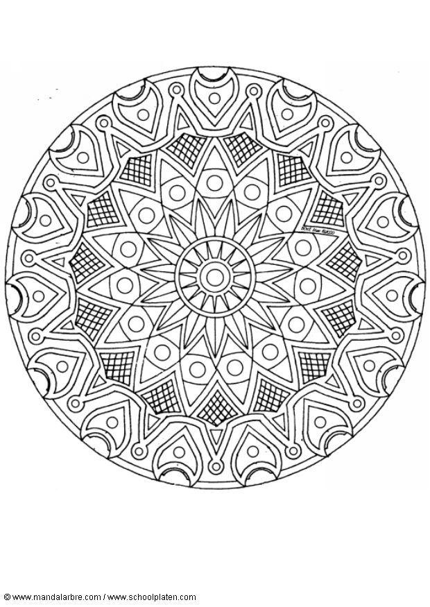 Malvorlage  mandala 1702d