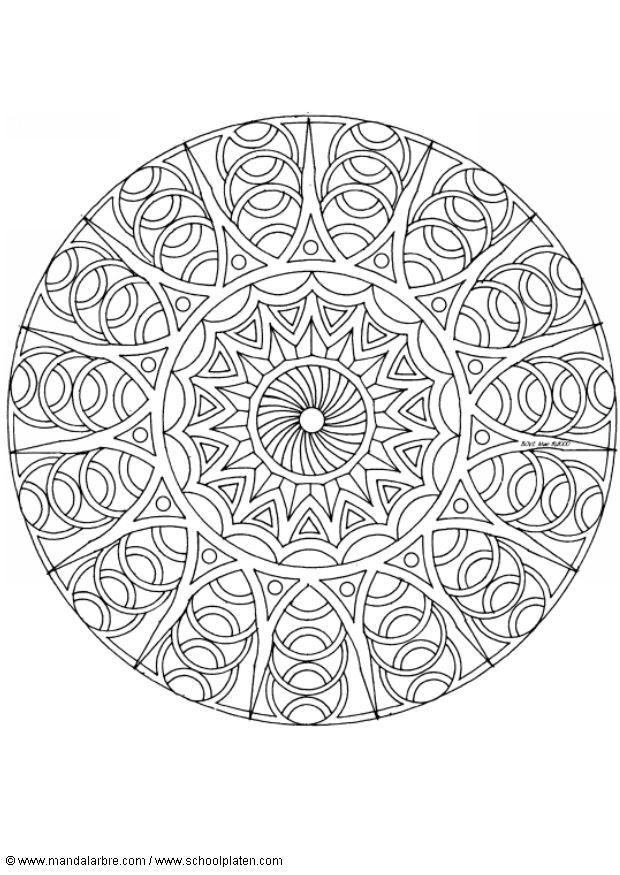 Malvorlage  mandala 1702u