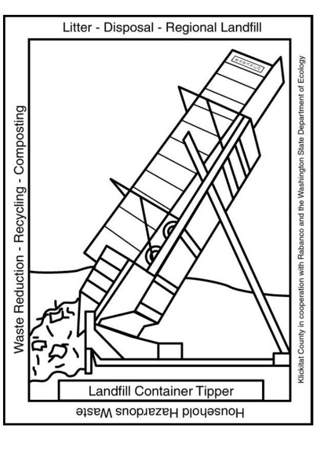 Malvorlage  mA¼llverarbeitung - mA¼llcontainer