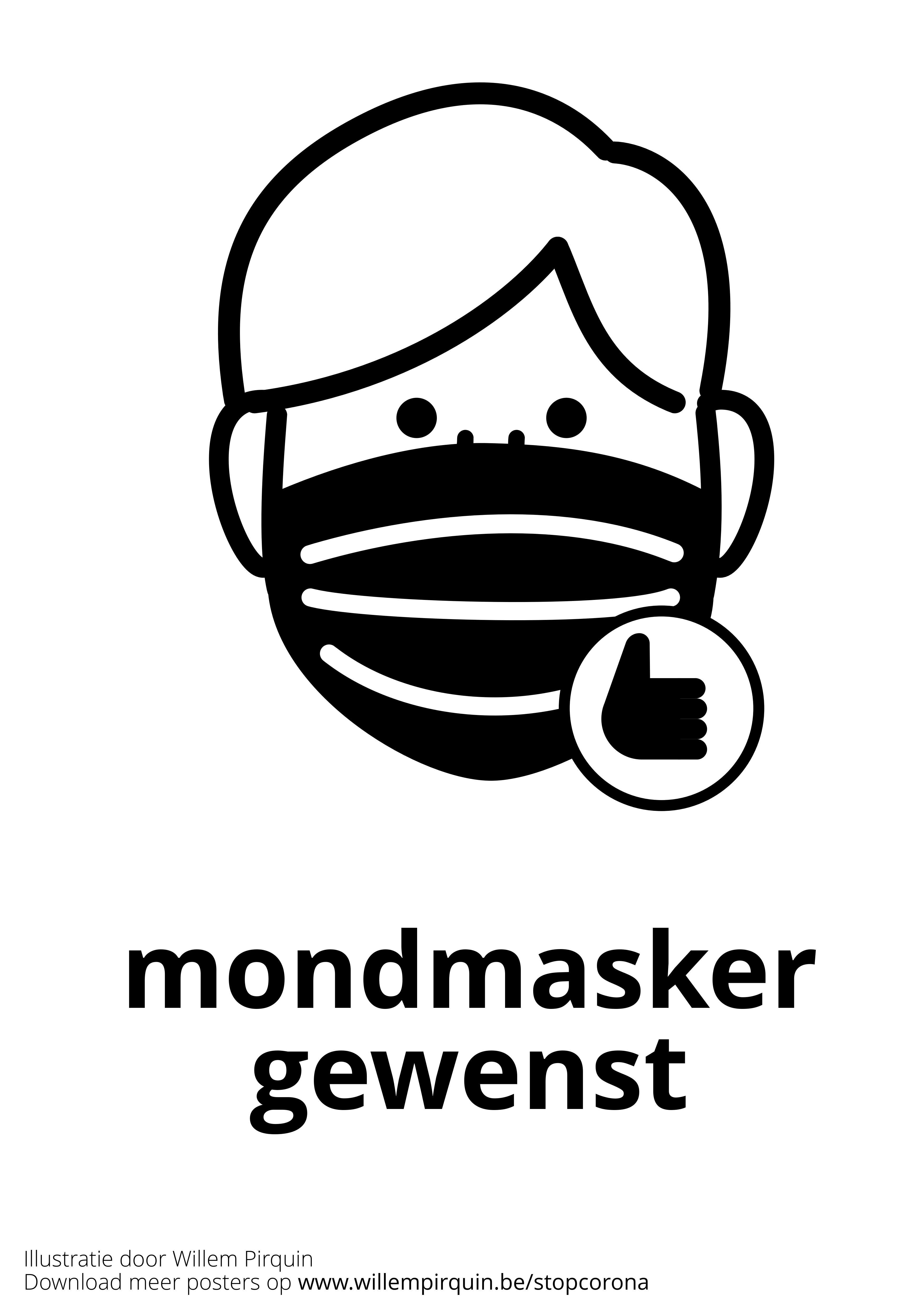 Malvorlage  mundmaske erwA¼nscht