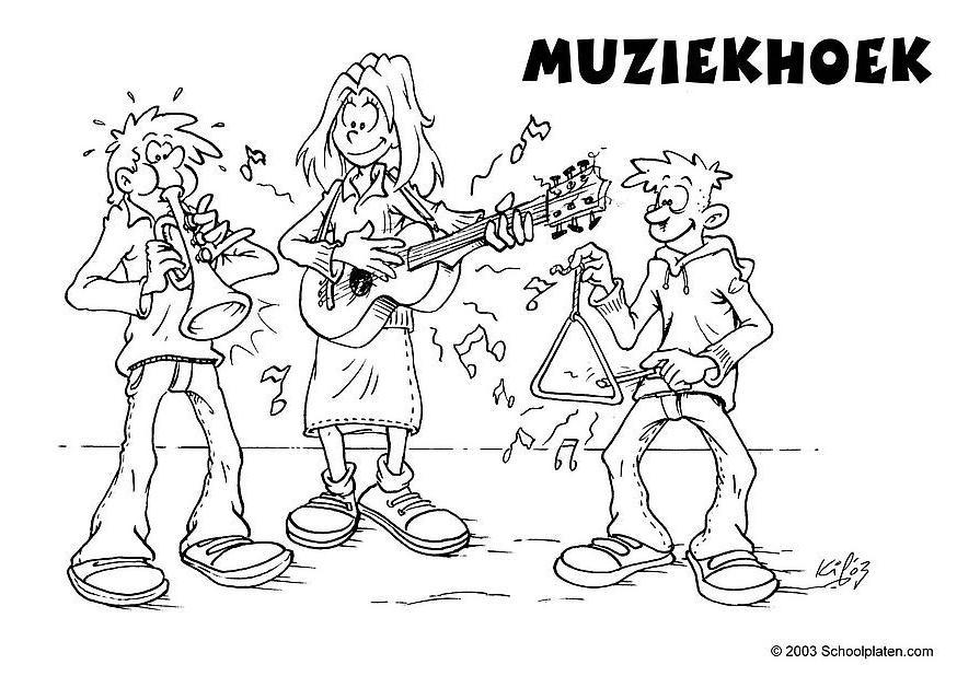 Malvorlage  musikecke