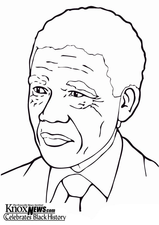 Malvorlage  nelson mandela