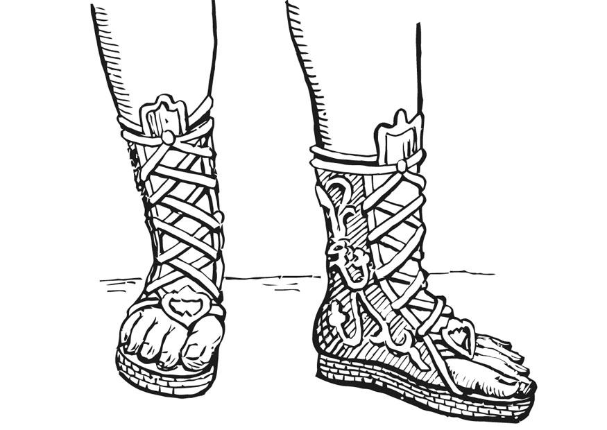 Malvorlage  offener stiefel - griechen und rA¶mer