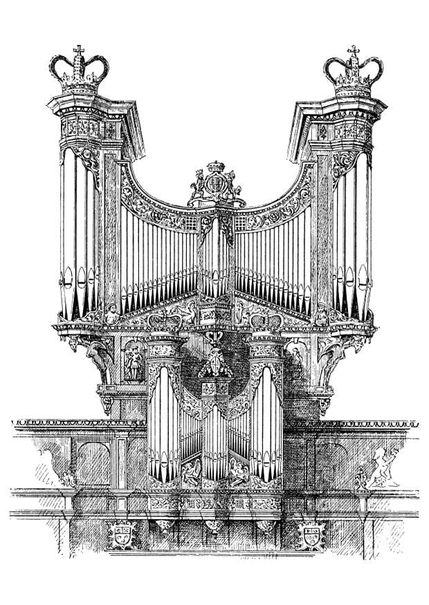 Malvorlage  orgel