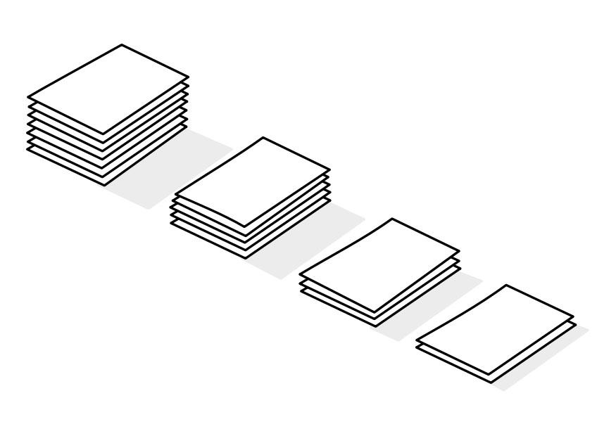 Malvorlage  papierstapel