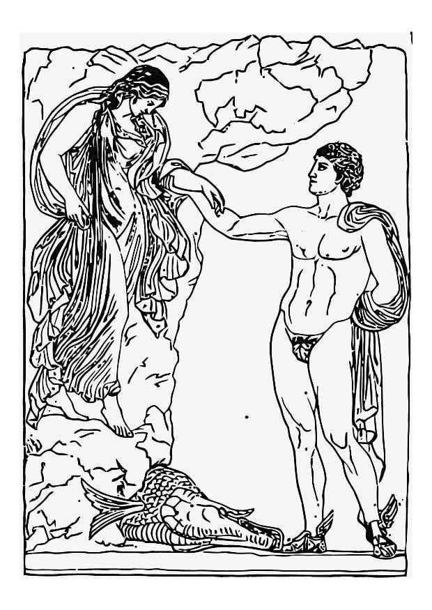 Malvorlage  perseus und andromeda