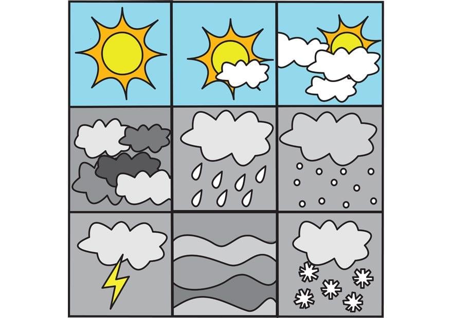 Malvorlage  pictogramme wetter 1