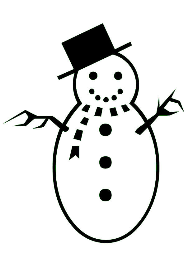 Malvorlage  schneemann